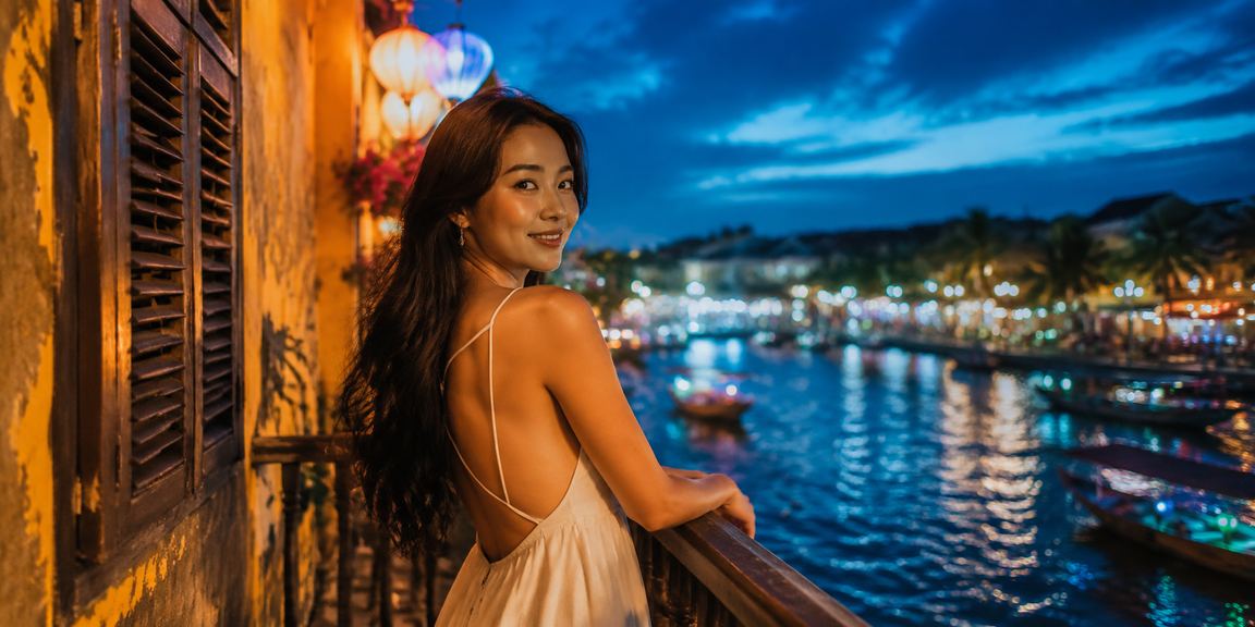Người dùng Hội An đăng ký tài khoản 887 dưới ánh đèn neon về đêm